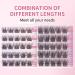 100PCS Lash Clusters - Wispy D Curl Eyelash Extensions | Fluffy Natural Volume Reusable DIY - 10-16mm Mix - Buy Online on GoSupps.com