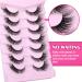 Buy 7 Pairs Cat Eye False Eyelashes - Natural Look Mink Fluffy 15mm 6D Volume Wispy Strip Lashes by PHKERATA - International Shipping Available - Buy Online on GoSupps.com