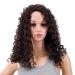 SWACC 20-Inch Long Big Bouffant Curly Wig for Women | Dark Brown-4# | Heat Resistant Synthetic Fiber | Includes Wig Cap - Buy Online on GoSupps.com