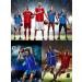 Jiuguva 24 Pack Sports Pinnies in Blue and Red | Soccer Basketball Practice Vest for Kids, Youth & Adults - Buy Online on GoSupps.com