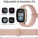 Epova Soft Elastic Nylon Bracelet for Fitbit Versa 3 & 4 - Compatible Scythe Design in Rauchlila Pink Sand Polar Star - Stylish Replacement Band for Men & Women - Buy Online on GoSupps.com