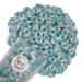 FirstChoiceCandy Sour Mini Gummy Rings (Sour Blue Raspberry, 2 Pound) Sour Blue Raspberry 2 Pound (Pack of 1)