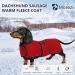 Minezi Waterproof Dachshund Winter Jacket - Adjustable Wool Dog Coat XL (55-58cm) - Stylish & Warm Red Dog Clothing for All Sizes - Buy Online on GoSupps.com