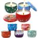 Fragrance candle gift set Christmas candle 100% natural soy ore for Christmas Mother's Day yoga stress relief Valentine's Day birthday aromatherapy (8 pack) 8 pieces Christmas