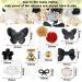 Kikonoke 350pcs 3D Resin ABS Rose Flower Bows Butterfly Charms with Pearl Beads - Black | Craft DIY Supplies - Buy Online on GoSupps.com