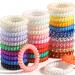 DealEachDay 32Pcs Spiral Hair Ties No Crease Coil Hair Ties Phone Cord Hair Elastics Coils Candy Colors Spiral Bracelets Ponytail Holders Hair Ties Hair Accessories for Women Girls Candy and Metallic Colors