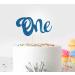 1st First Birthday Cake Topper Decoration ((Sky Blue) - One - with Double Sided Glitter Stock)