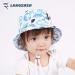 LANGZHEN Baby Girls Beach Sun Hat Wide Brim with Chin Strap, 4-8 Years - Multicolor Dinosaurs - Buy Online on GoSupps.com