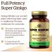 Solgar Super Ginkgo 120 Veg Capsules - Premium Brain & Circulation Support - Buy Online on GoSupps.com