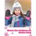 Geyoga 2 Pairs Kids Waterproof Ski Mittens - Rose Red & Black - Ages 3-7 - Buy Online on GoSupps.com