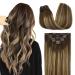 Doores clip in extensions real hair balayage chocolate brown to caramel blonde 50cm 20 inch 7 pieces 120g genuine hair extensions clip in remy hair extension real hair natural real hair extensions 50cm-12m/27/4 balayage chocolate brown to caramel blonde