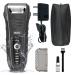 Wahl Lifeproof Plus Wet/Dry Shaver Men s Shaver Electric Shavers for Men Beard Shaving Face Shaver Flex Foil Fully Waterproof Easy Clean Rubber Grip LED Power Display Wahl Lifeproof Plus Shaver Single