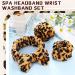 Tigeen 3 Pcs Spa Headband Wrist Washband Set - Cute and Soft Elastic Bow Skincare Makeup Headband and Wristbands for Women and Girls - Buy Online on GoSupps.com