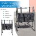 Walker Bag for Folding Walker - Detachable Large Capacity Waterproof Hands Free Thermal Attachment with Pouches Hook & Loop | for Elderly(Black/Purple) Fovolat - Buy Online on GoSupps.com