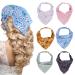 Molain 6 pieces women boho headband scarves flower print hair scarf headband chiffon hair elastic tie hair band scrunchy headwear turban hair bands fashion hair accessories for girls multi -colored