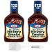 Kraft Hickory Smoke Slow-Simmered Barbecue BBQ Sauce 17.5 oz Bottle (Pack of 2) Bundle With a Snack Scout Basting Brush