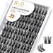 Cluster Lashes D Curl 12mm 72 Clusters B&Q Lash Clusters Individual Lashes Volume Eyelash Clusters DIY Lash Extensions Soft Wispy Cluster Eyelash Extensions DIY at Home (B12 D-12mm) D-12 mm B 12