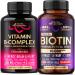 NUTRAHARMONY Vitamin B Complex Capsules & Biotin with Silicon Softgels
