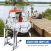 Marinebaby Stainless Steel Folding Pontoon Boat Ladder | 3 Step Stern Mount with Rubber Grips | Portable and Foldable - Buy Online on GoSupps.com