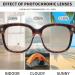 Jim Halo Blue Light Blocking Glasses for Women - Oversized Square Metal Turtle Frame - Photochromic Clearly in Brown - Buy Online on GoSupps.com