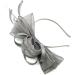 Ladies Large Feather Aliceband/Clip Fascinator for Weddings Races Royal Ascot Hair Piece Silver - Buy Online on GoSupps.com