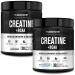 Jacked Factory Creatine + BCAAs - Creatine Monohydrate + BCAA Powder for Increased Post-Workout Recovery Performance Lean Muscle Growth & Reduced Fatigue - 30 Servings Unflavored & Blue Raspberry