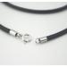 Glory Qin Black Silk Braided Rope Chain 925 Silver Plated Clasp Necklace - 1.0mm x 20 Inches - Buy Online on GoSupps.com