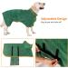 PETTOM Dog Bathrobe Towel - Microfiber Water Absorbent Drying Coat for Large Dogs - Green - L 60cm Back Length - Buy Online on GoSupps.com