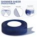 Molshine Navy Blue Sheer Organza Ribbon 1 Inch x 50 Yards - Ideal for Bouquets, Garlands, Wedding Decor & Crafts - Buy Online on GoSupps.com