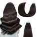 AGMITY Tape in Hair Extensions Real Human Hair Natural Black 22 inches 20pcs 50g/pack Invisible Straight Seamless Skin Weft Hair Extensions Tape in Remy(22 inches #1B Off Black) 22 inch #1B Off Black