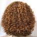 IMAYLI 12 Inch Short Human Hair Wig for Black Women - Glueless Ombre Deep Curly Bob with Bangs | 200 Density Highlight Blonde Deep Wave Wig - P4/30 - Buy Online on GoSupps.com