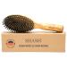 Since 1869 Hand Made in Germany - 100% Boar Bristle Hair Brush for Men and Women  For Thin To Normal Hair  Help Restore Natural Shine  Smooth Hair  Improve Texture  Exfoliate Scalp  Naturally Conditions and Detangles