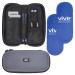 Vive Precision Insulin Travel Case - Cooler Bag for Diabetic Supplies Medicine Pen Vial Supply - Insulated Holder & Cooling Ice Pack - Cold Carrying Storage Organizer for Women Men Kids Gray