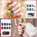 192 Pcs Short Square Fake Nails Set with Glue Stickers - Colorful Christmas Acrylic Artificial Nail Tips - Classic Style - Buy Online on GoSupps.com