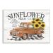 Stupell Industries Vintage Sunflower Seed Co. Advertisement Red Farm Truck Wall Plaque 15 x 10 Orange