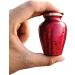 Mini Red Small Cremation Keepsake Urn for Human Ashes - Beautiful Celebration of Life - Timeless Comfort in Red Box - Buy Online on GoSupps.com