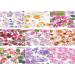 450pcs 3D Flower Nail Art Sequins Decals - Colorful Mixed Flowers & Leaves Designs | MAIOUSU STORE - Buy Online on GoSupps.com