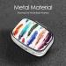 Colorful Hand Drawn Feathers Square Pill Box - Portable Medicine Organizer for Travel - Buy Online on GoSupps.com