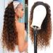 G&T Wig Headband Wigs for Black Women Wet and Wavy Headband Wig Blonde Curly Synthetic Wigs Glueless Heat Resistant Long Curly Wigs for Daily Wear 1B/30