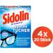Sidolin Wet Cleaning Wipes for Glasses & Screens - 4-Pack (80 Wipes) | Buy Online Now - Buy Online on GoSupps.com