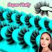 7 Pairs of 3D False Eyelashes Cat Eye Fluffy Volume D Curl Cat Eye Artificial Eyelashes Natural Look Reusable Handmade Faux Mink Makeup Eyelashes (BH02) 7B-D-Curl-H02 - Buy Online on GoSupps.com