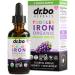 Iron Supplement for Toddlers & Kids - Organic Liquid Iron Drops for Kids Toddler Baby Infant Toddlers Supplements Ages 1-3 - Organic Vegan Toddler Liquid Drops Supplement Gluten Free Non-GMO 2oz