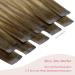 Buy If-Of-Hearted 10pcs Tape Extensions - Real Hair Ombr Walnut Brown to Ash Brown & Blonde - 20g 30cm Invisible Extensions - Buy Online on GoSupps.com