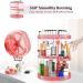 Awenia 360-Degree Rotating Makeup Organizer - Adjustable & Large Capacity Cosmetic Storage Unit in Pink - Includes Makeup Bag - Ideal for Various Cosmetics & Accessories - Buy Online on GoSupps.com