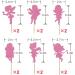 Migeaks 12Pcs Pink Glitter Fairy CupCake Topper with Wing Angel Fairy Cake Topper Flower Angel Fairy CupCake Picks Ballet Dancer Cake Topper for Wedding Bridal Shower Baby Shower Party Decorations - Buy Online on GoSupps.com
