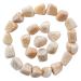 Crocon Red moonstone Rune tumble shape gemstone rune with Elder Futhark Alphabet Engraved | 25 pcs runes set | Crystal Divination Healing Chakra Reiki | with a pouch| Size : 20-25 mm
