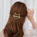 FRCOLOR Cute Cat Hair Clips for Girls - Set of 4 Metal Snap Barrettes with Pearls | Hair Styling Accessories for Women - Buy Online on GoSupps.com