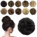 Sofeiyan Hair Part Hair tie updos Unordered Pference Chignon Wavy messy chignon hairstyles hair extensions for women natural black 40g natural black