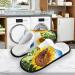 Mnsruu Sunflower Butterfly Floral House Slippers | Slipproof Cotton for Home Hotel Spa & Travel (UK4-7) - Unisex Comfort - Buy Online on GoSupps.com