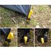 9 Inch Plastic Tent Stakes - Heavy Duty 12 pcs for Camping, Beach, and Garden | Durable Spike Hook Pegs for Outdoor Canopy | Yellow - Buy Online on GoSupps.com